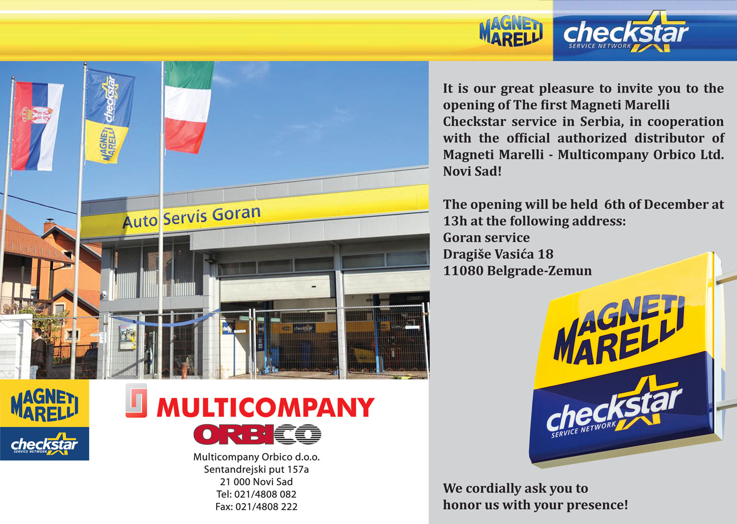 Otvaranje Prvog Magneti Marelli Checkstar servisa u Srbiji