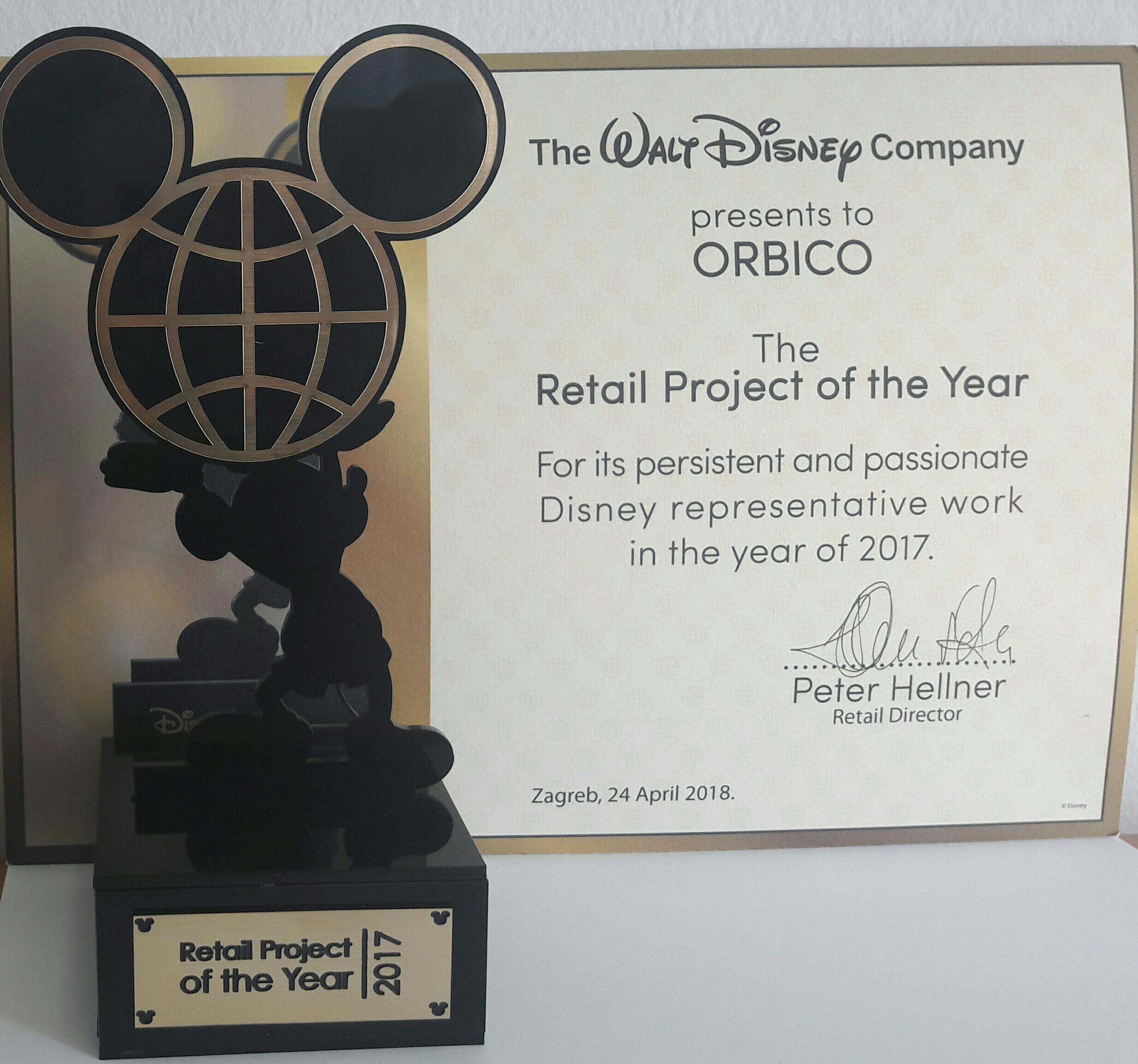 Disney award for Orbico Group